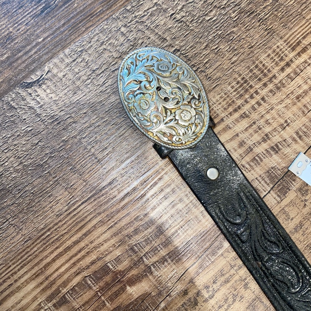 Vintage Fashion Black Leather belt
